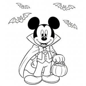 coloriage Disney Halloween updated à imprimer pour enfant de 2 ans