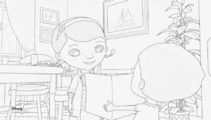 coloriage Docteur La Peluche pour enfant de 10 ans