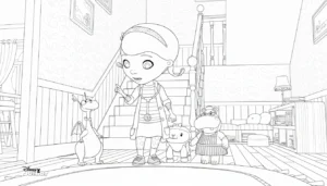 coloriage Docteur La Peluche pour enfants à imprimer