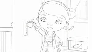 coloriage Docteur La Peluche pour enfant de 10 ans