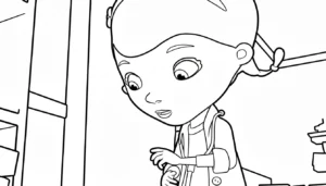 coloriage Docteur La Peluche à imprimer pour enfant de 10 ans