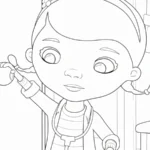 coloriage Docteur La Peluche pour enfant de 8 ans