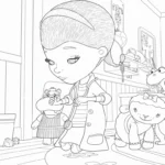 coloriage Docteur La Peluche a colorier en ligne gratuitement