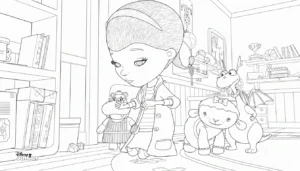 coloriage Docteur La Peluche a colorier en ligne gratuitement