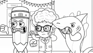 coloriage Dul Dul Dul Dul et découpage à imprimer