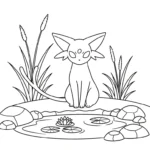 coloriage Espeon à imprimer pour enfant de 2 ans