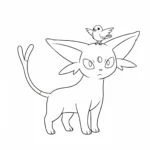 coloriage Espeon gratuit à imprimer