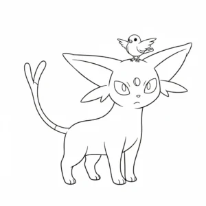 coloriage Espeon gratuit à imprimer