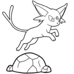 a imprimer coloriage Espeon gratuit
