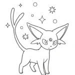 coloriage Espeon en ligne pour enfant