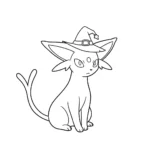 coloriage Espeon pour enfant de 4 ans