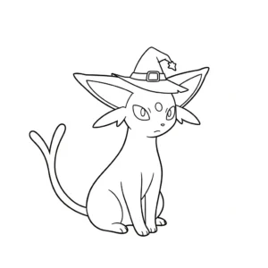 coloriage Espeon pour enfant de 4 ans