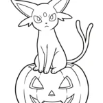 coloriage Espeon pour enfant de 10 ans