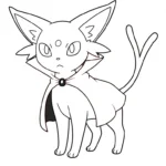 coloriage Espeon a imprimer gratuit