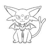coloriage Espeon a imprimer gratuit