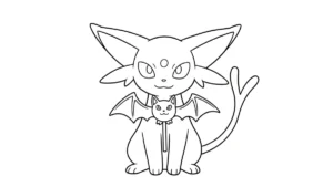 coloriage Espeon a imprimer gratuit