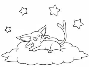 coloriage Espeon gratuit à imprimer