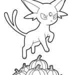 coloriage Espeon a dessiner et imprimer