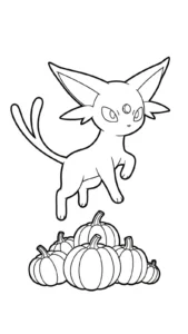 coloriage Espeon a dessiner et imprimer