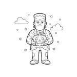 imprimer coloriage Frankenstein pour enfant