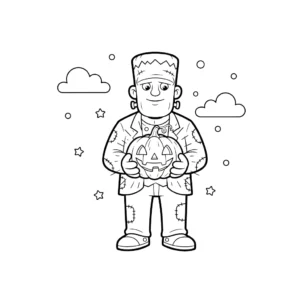 imprimer coloriage Frankenstein pour enfant