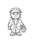 coloriage Frankenstein à imprimer gratuitement