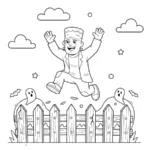 coloriage Frankenstein et découpage à imprimer