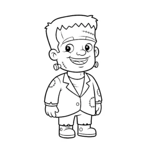 coloriage Frankenstein pour enfant a imprimer gratuit