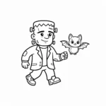 coloriage Frankenstein pour enfant de 10 ans