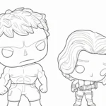coloriage Funko Pop à imprimer pour enfant de 6 ans