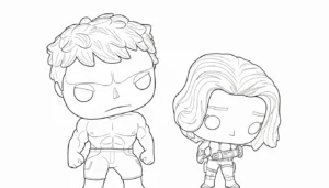 coloriage Funko Pop à imprimer pour enfant de 6 ans