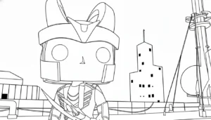 coloriage Funko Pop pour enfant de 5 ans