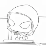 coloriage Funko Pop à imprimer pour enfant de 6 ans