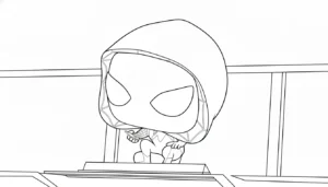 coloriage Funko Pop à imprimer pour enfant de 6 ans