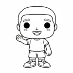 coloriage Funko Pop à imprimer pour enfant de 8 ans