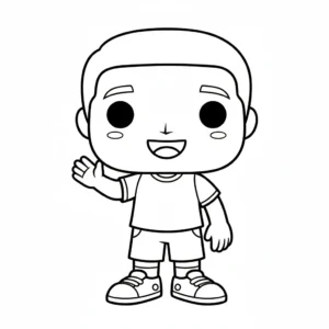 coloriage Funko Pop à imprimer pour enfant de 8 ans