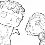 coloriage Funko Pop pour enfant de 10 ans