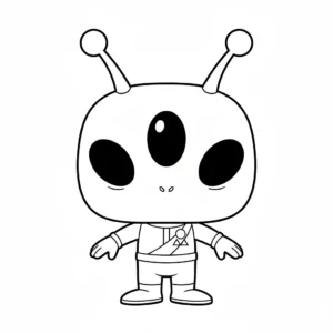 coloriage Funko Pop à imprimer pour enfant de 2 ans