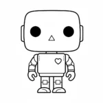 coloriage Funko Pop à imprimer pour enfant de 4 ans