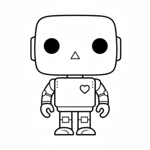 coloriage Funko Pop à imprimer pour enfant de 4 ans