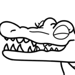 coloriage Glorbo Fruttodrillo pour enfants a imprimer