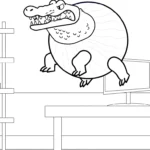 coloriage Glorbo Fruttodrillo pour enfant gratuit