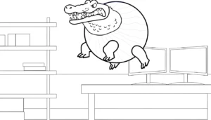 coloriage Glorbo Fruttodrillo pour enfant gratuit