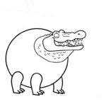 coloriage Glorbo Fruttodrillo pour enfant de 4 ans