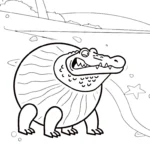 coloriage Glorbo Fruttodrillo à imprimer pour enfant de 8 ans