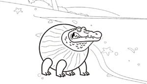 coloriage Glorbo Fruttodrillo à imprimer pour enfant de 8 ans