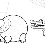 coloriage Glorbo Fruttodrillo à imprimer pour enfant de 9 ans