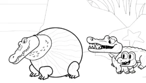 coloriage Glorbo Fruttodrillo à imprimer pour enfant de 9 ans