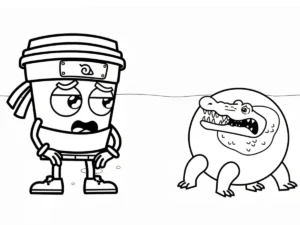 coloriage Glorbo Fruttodrillo a telecharger