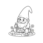 coloriage Gnome et apprentissage
